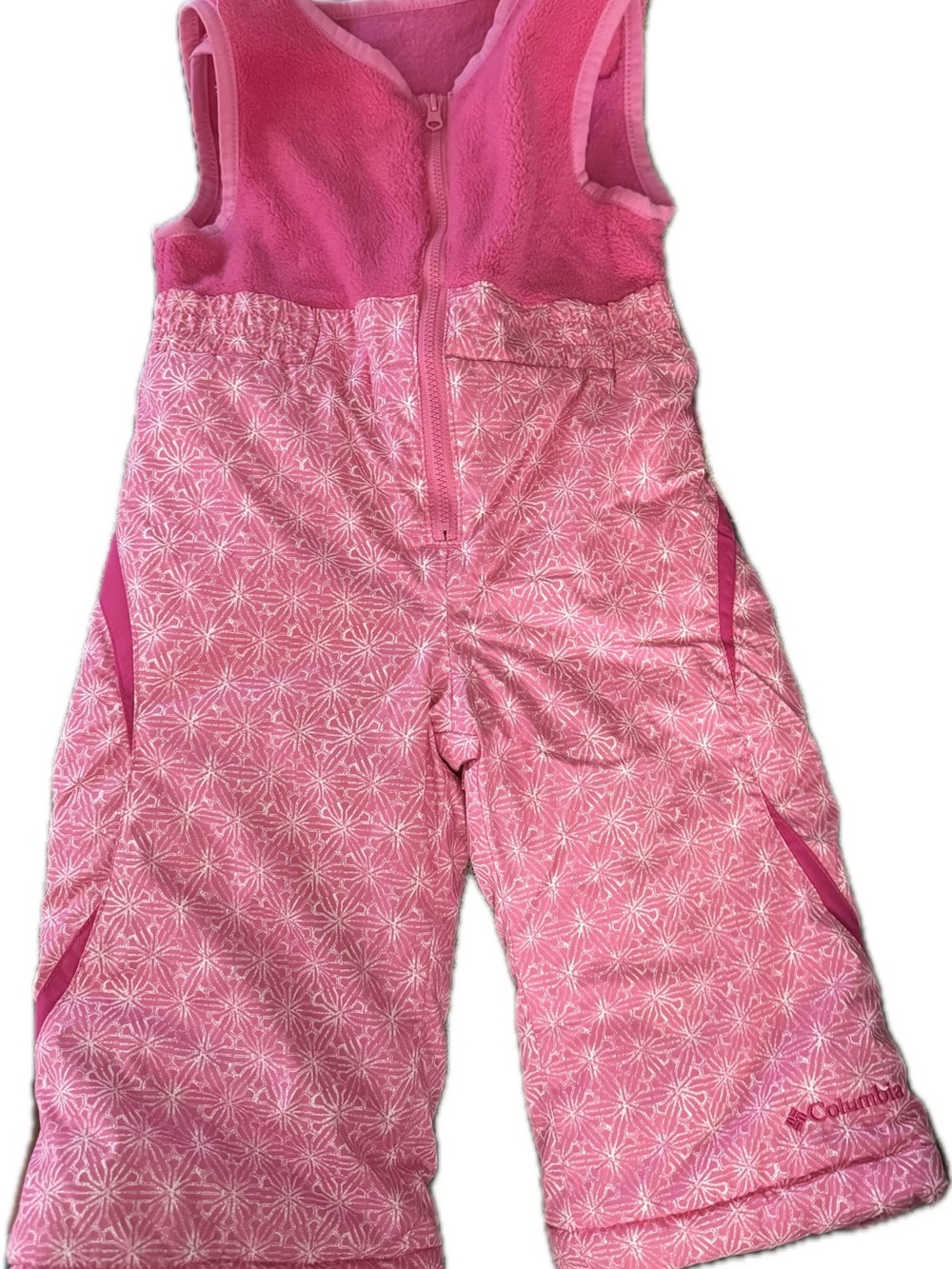 Columbia Pink Patterned Girls' Snow Overalls